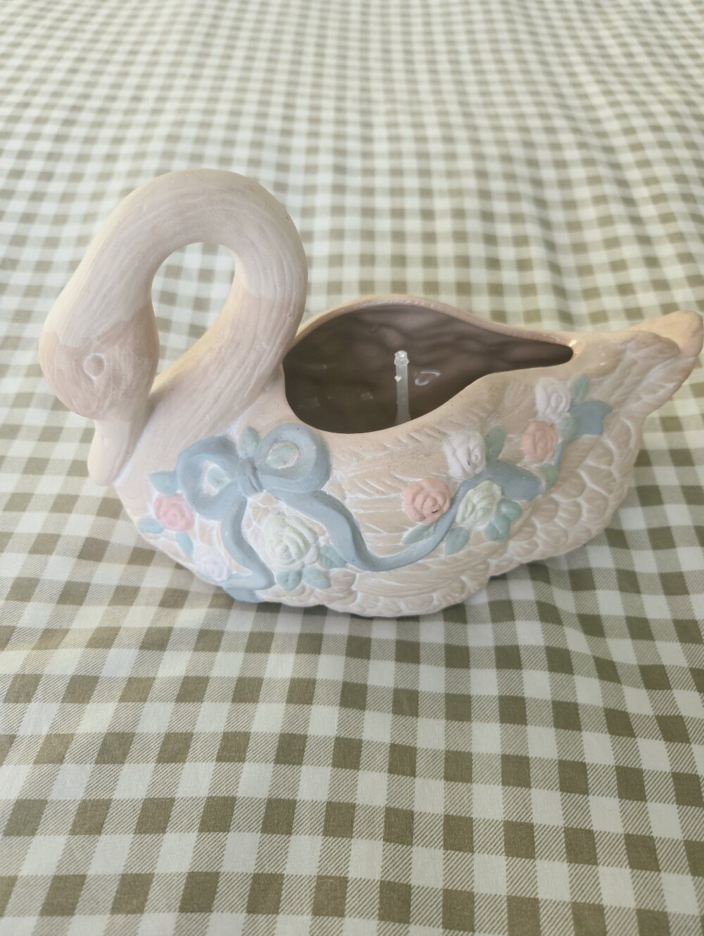 Vintage 1988 CBK LTD Ceramic Swan Planter
